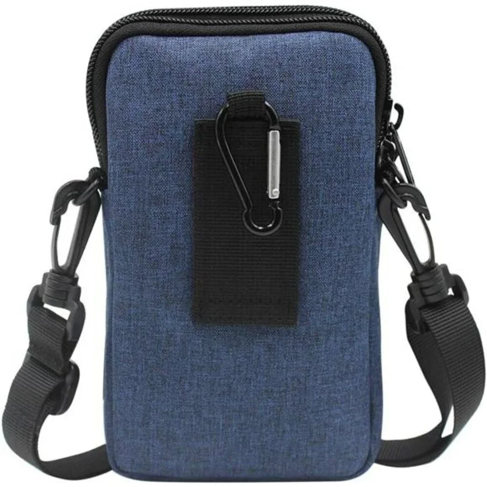 3-Layers Waterproof Cell Phone Pouch Crossbody Purse Oxford Fabric Belt Bag - Picture 4 of 8